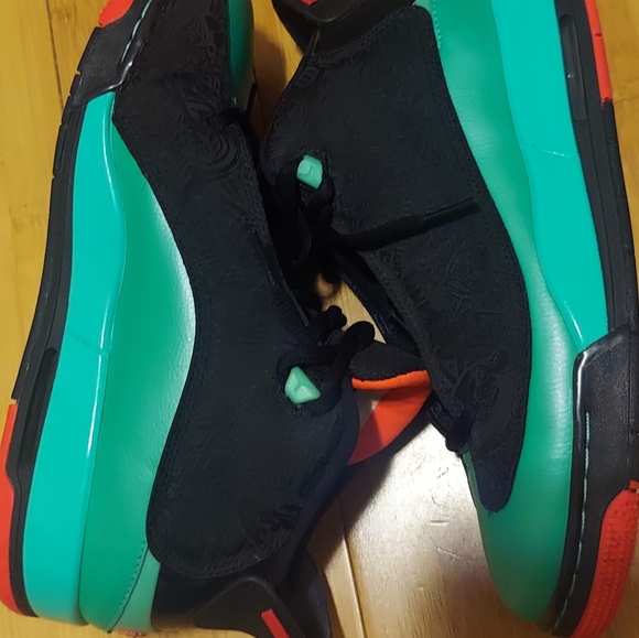 Nike Air Jordan Dub Zero Black and Infrared Womens Sneakers size 7 1/2 - Picture 6 of 6